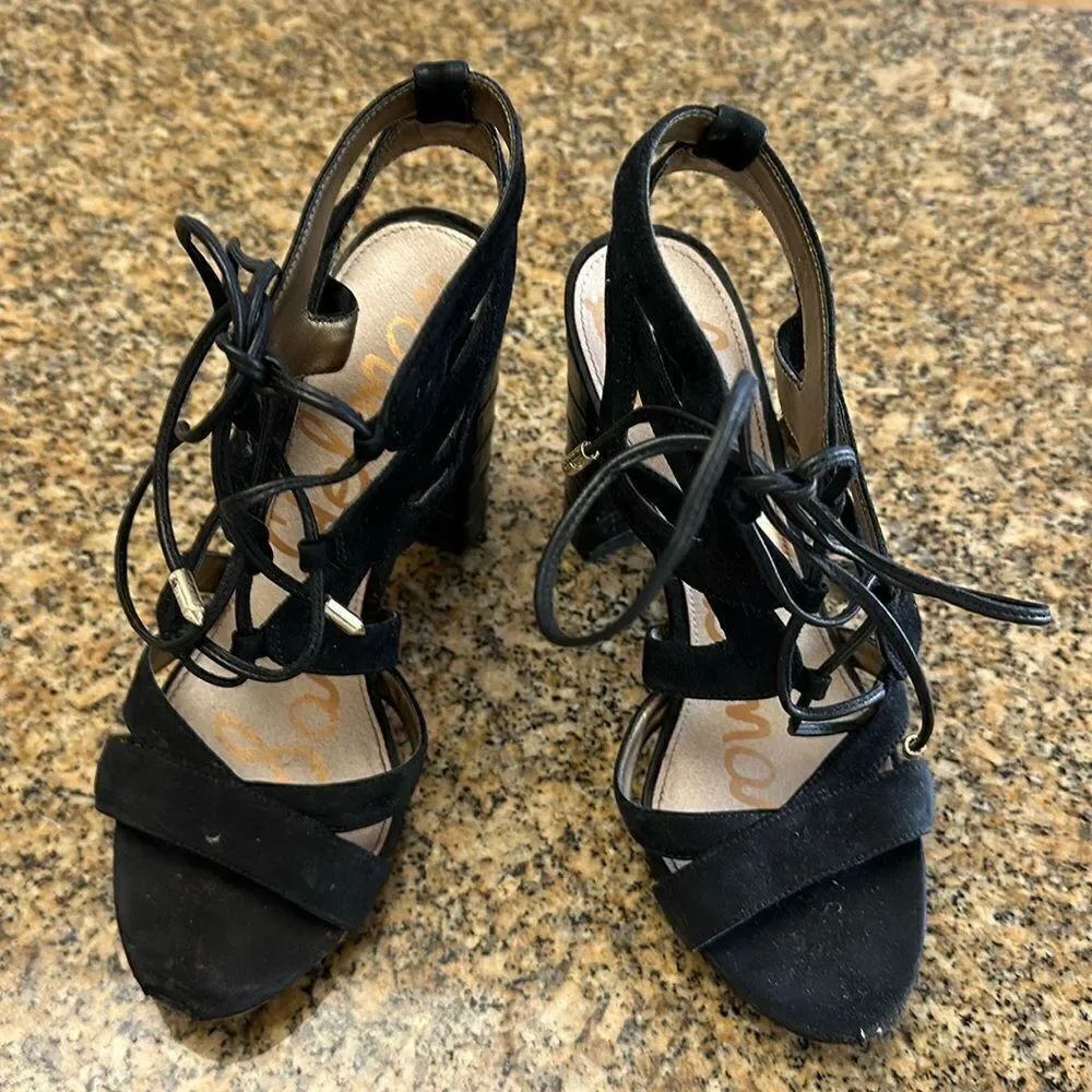SamโEdelmanโblackโsuedeโsandal